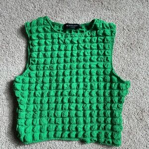 White Fox Boutique Green Crop Top